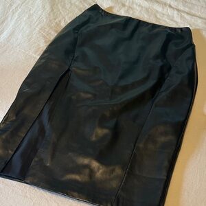 Lulu's Black faux leather Skirt